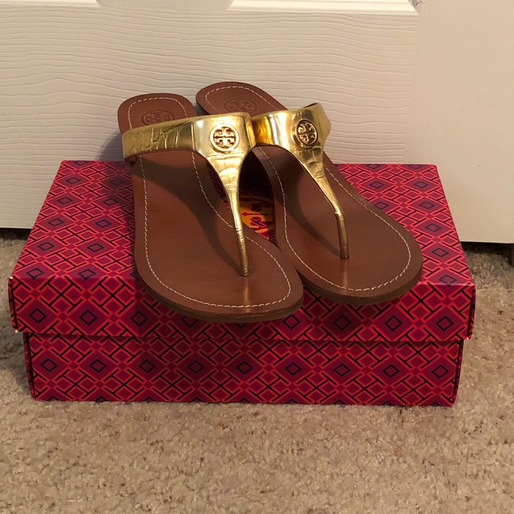 Women’s Gold Tory Burch Sandals